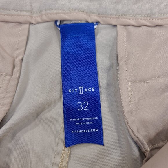 Kit & Ace Pants Mens 32x32 Beige Chino Navigator Performance Stretch - Picture 8 of 10